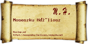 Moseszku Héliosz névjegykártya